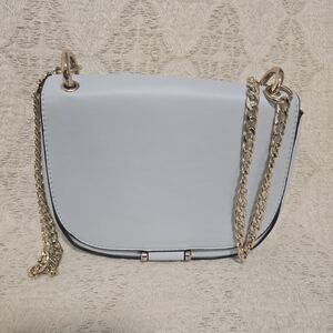 Forever 21 Light Blue Crossbody Bag with Gold Chain